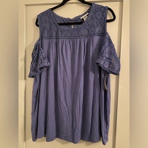 Navy blue Catherine’s cold shoulder top size 2X